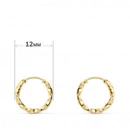 Créoles torsadées or jaune 18 carats - 12 mm