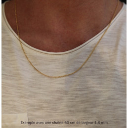 Chaine or jaune 18 carats maille jaseron