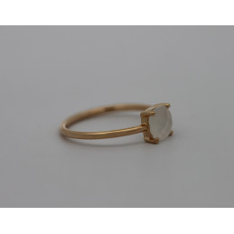 Bague or 18 carats et pierre de lune pour femme