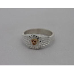 Chevalière argent personnalisable 8 x 6 mm pour femme