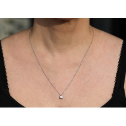 Collier diamant de laboratoire 0,50 carat et or 18 carats Diamonds Lab
