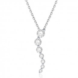 Collier diamant de laboratoire 0,46 carat et or 9 ou 18 carats Diamonds Lab