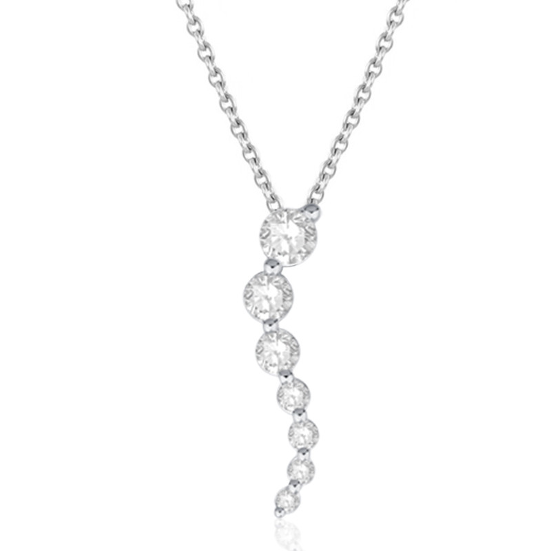 Collier diamant de laboratoire 0,46 carat et or 9 ou 18 carats Diamonds Lab