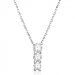Collier diamant de laboratoire 0,71 carat et or 9 ou 18 carats Diamonds Lab