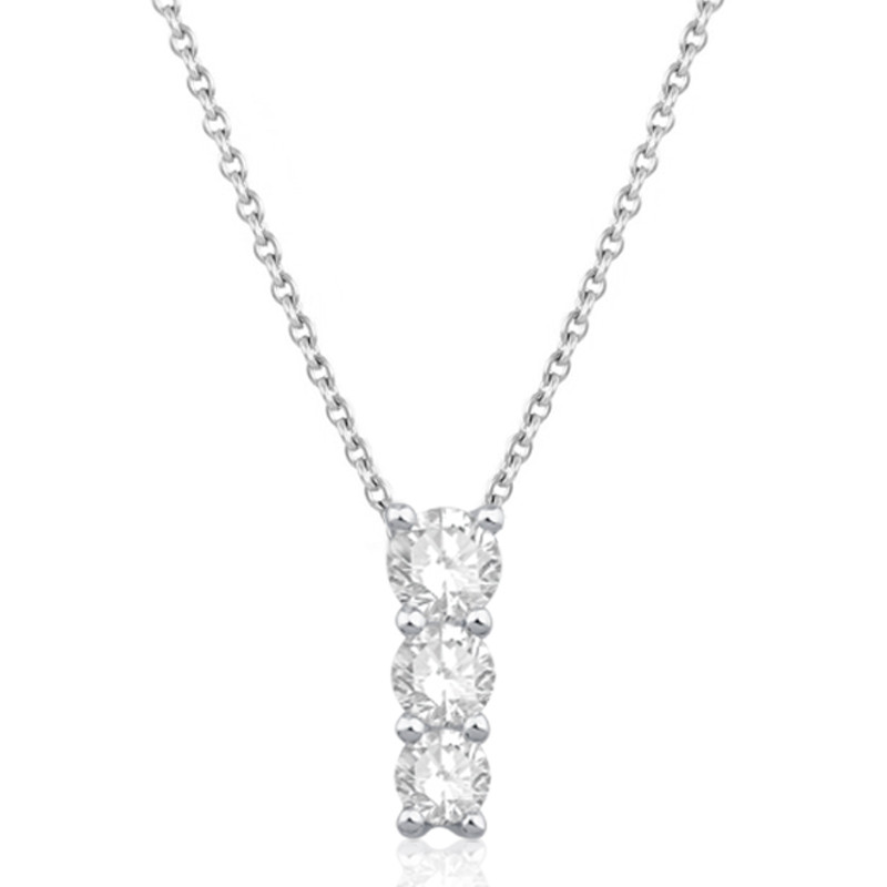 Collier diamant de laboratoire 0,71 carat et or 9 ou 18 carats Diamonds Lab
