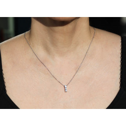 Collier diamant de laboratoire 0,71 carat et or 18 carats Diamonds Lab