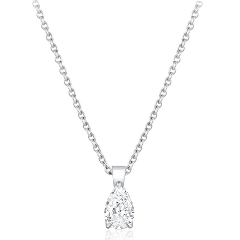 Collier diamant de laboratoire 1,00 carat et or 9 ou 18 carats Diamonds Lab