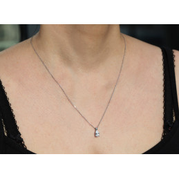 Collier diamant de laboratoire 1,00 carat et or 18 carats Diamonds Lab