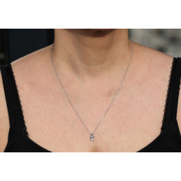 Collier diamant de laboratoire 1,00 carat et or 18 carats Diamonds Lab