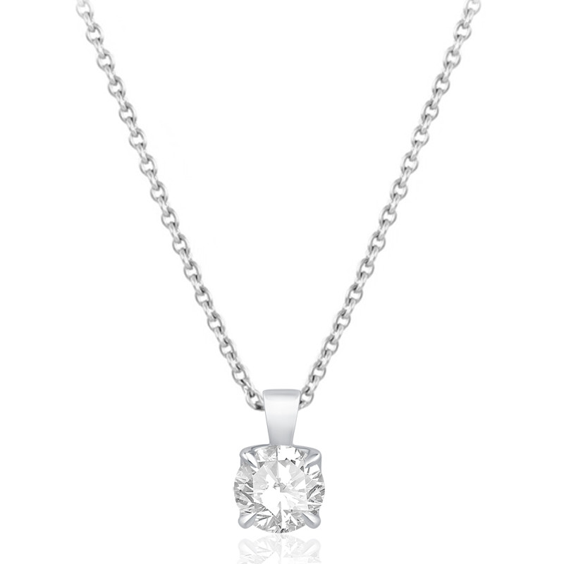 Collier diamant de laboratoire 1,00 carat et or 9 ou 18 carats Diamonds Lab