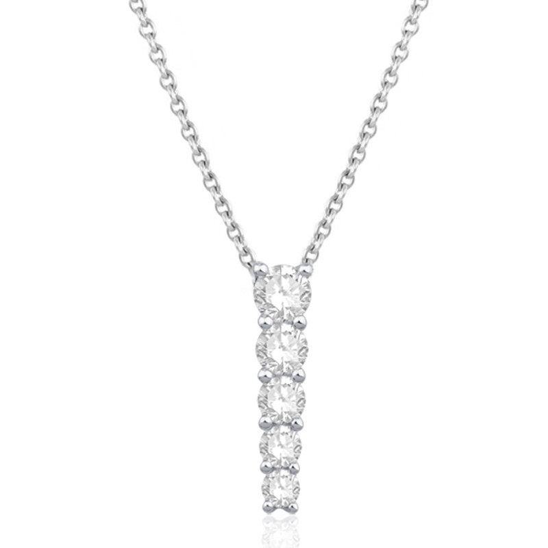 Collier diamant de laboratoire 1,58 carat et or 9 ou 18 carats Diamonds Lab