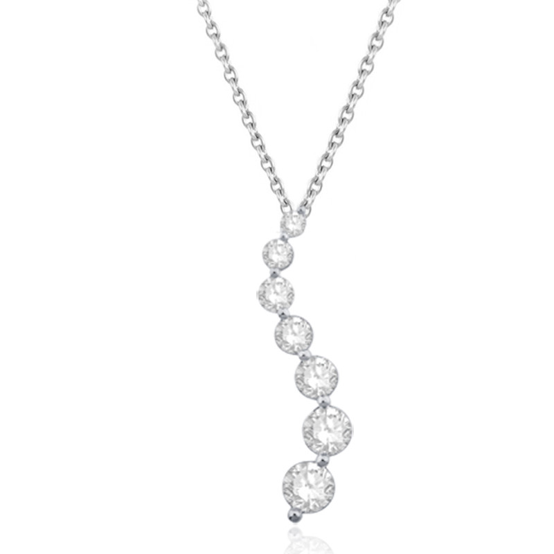 Collier diamant de laboratoire 1,96 carat et or 9 ou 18 carats Diamonds Lab