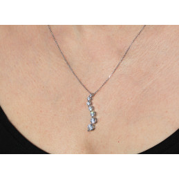 Collier diamant de laboratoire 1,96 carat et or 750/1000 Diamonds Lab