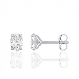 Boucles d'oreilles diamant de laboratoire 1,00 carat et or 9 ou 18 carats Diamonds Lab