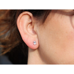 Boucles d'oreilles diamant de laboratoire 1,00 carat et or 18 carats Diamonds Lab