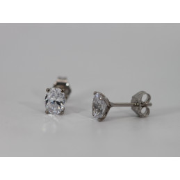 Boucles d'oreilles diamant de laboratoire 1,00 carat et or 750/1000 Diamonds Lab