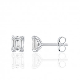 Boucles d'oreilles diamant de laboratoire 1,00 carat et or 9 ou 18 carats Diamonds Lab