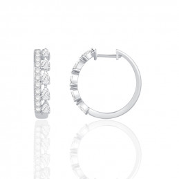 Boucles d'oreilles diamant de laboratoire 1,46 carat et or 9 ou 18 carats Diamonds Lab