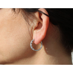 Boucles d'oreilles diamant de laboratoire 1,46 carat et or18 carats Diamonds Lab