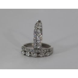 Boucles d'oreilles diamant de laboratoire 1,46 carat et or 750/1000 Diamonds Lab