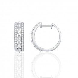 Boucles d'oreilles diamant de laboratoire 1,38 carat et or 9 ou 18 carats Diamonds Lab
