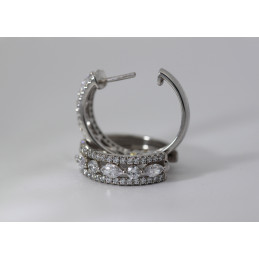 Boucles d'oreilles diamant de laboratoire 1,38 carat et or 750/1000 Diamonds Lab