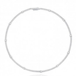 Collier rivière de diamant de laboratoire 11,96 carat et or 9 ou 18 carats Diamonds Lab