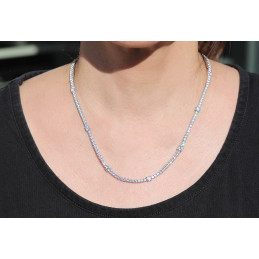 Collier rivière de diamant de laboratoire 11,96 carat et or 18 carats Diamonds Lab