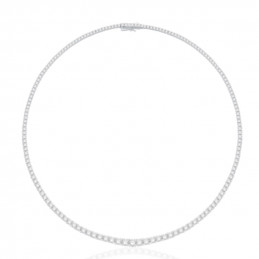 Collier rivière de diamant de laboratoire 11,96 carat et or 9 ou 18 carats Diamonds Lab