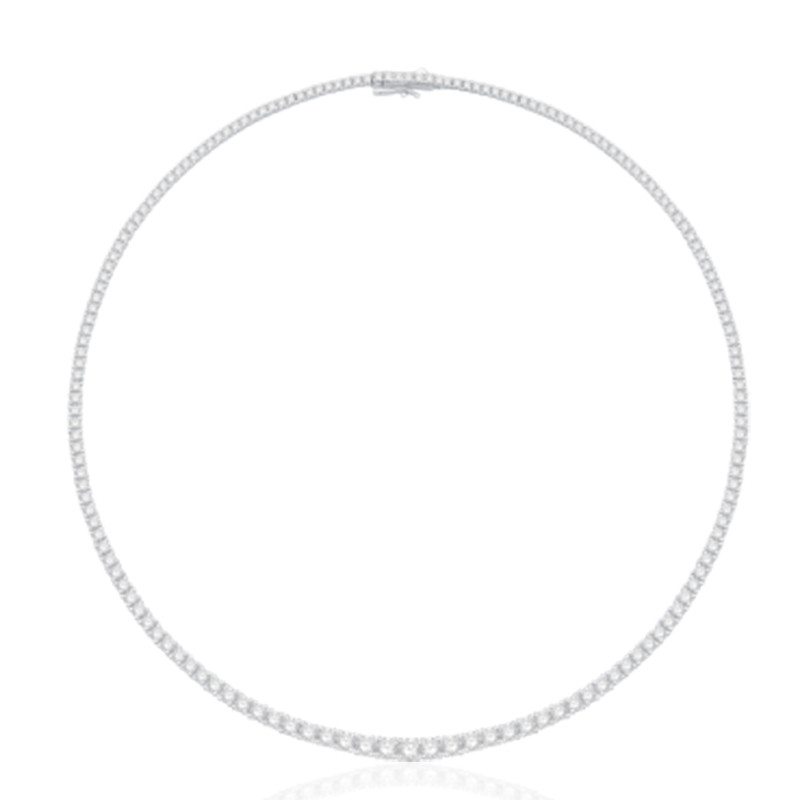 Collier rivière de diamant de laboratoire 11,96 carat et or 9 ou 18 carats Diamonds Lab