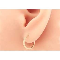 Créoles fille or jaune 9 ou 18 carats