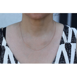 Chaine en or rose 18 carats maille gourmette 45 cm