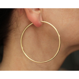 Boucles d'oreilles créoles or jaune 18 carats