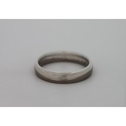 Alliance argent et palladium pour homme