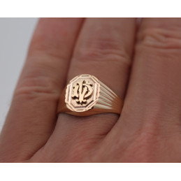 Chevaliere or jaune 9 ou 18 carats homme