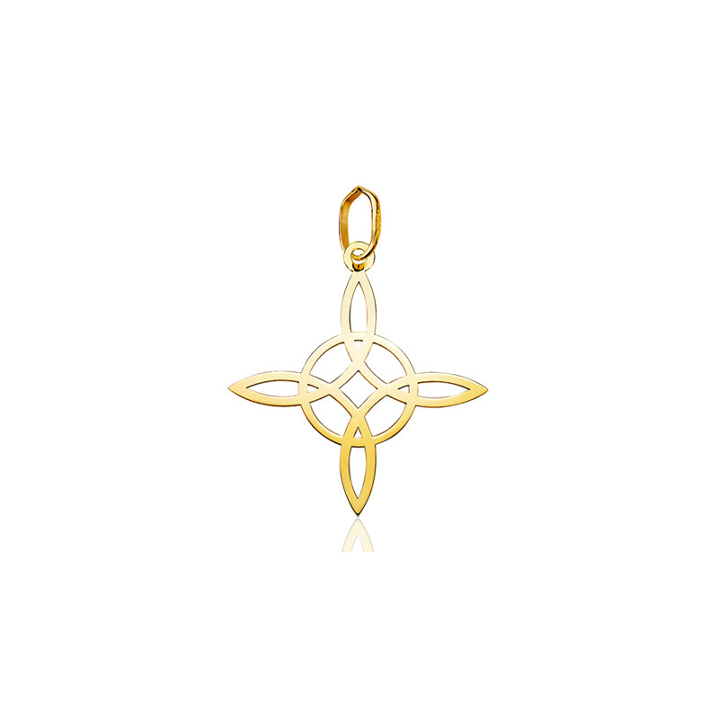 Pendentif or jaune 18 carats "nœud de sorcière"