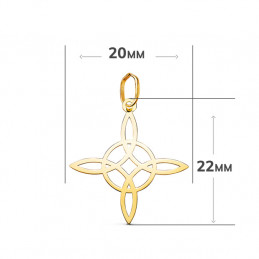 Pendentif or jaune 18 carats "nœud de sorcière"