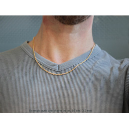 Chaine or jaune 18 carats maille forçat 32 mm