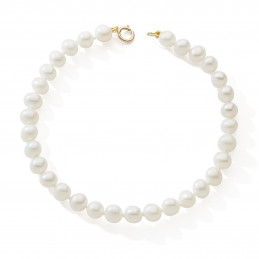 Bracelet or 18 carats et perles de culture