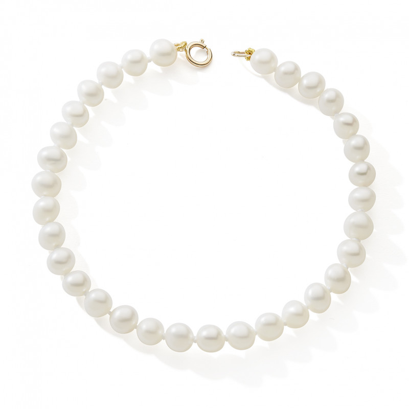 Bracelet or 18 carats et perles de culture