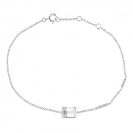 Bracelet or gris 18 carats, améthyste et diamant