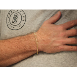 Bracelet homme or jaune 18 carats maille marine