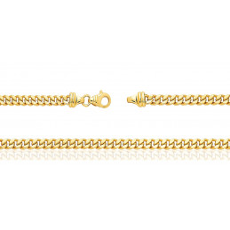 Chaine or jaune 18 carats maille gourmette 60 cm