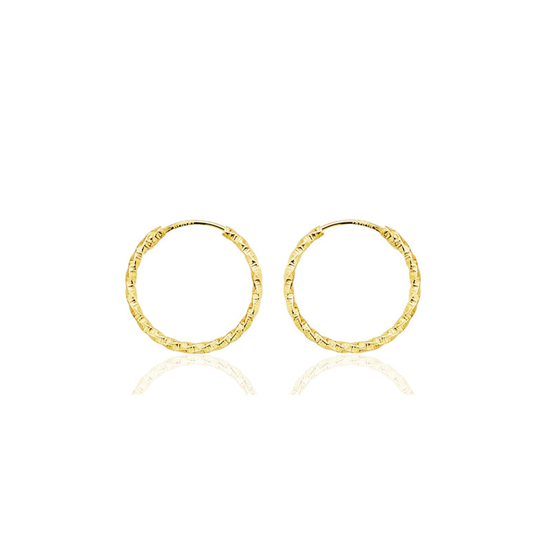 Créoles or jaune 18 carats