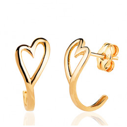 Boucles d'oreilles or 18 carats "cœurs"