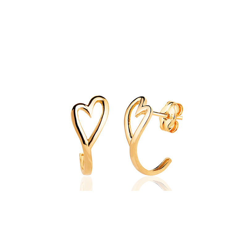 Boucles d'oreilles or 18 carats "cœurs"