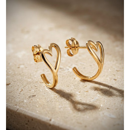 Boucles d'oreilles or 18 carats "cœurs"