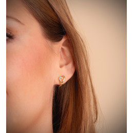 Boucles d'oreilles or jaune 18 carats "cœurs"