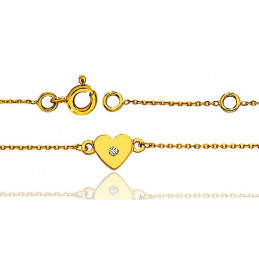 Bracelet bébé or jaune et diamant6