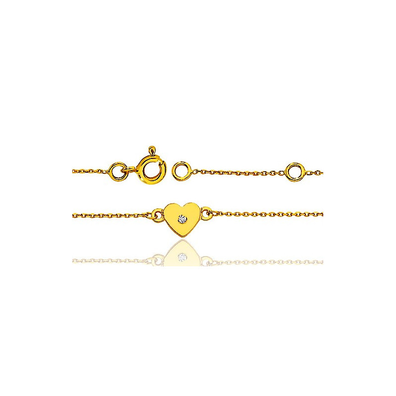 Bracelet bébé or jaune et diamant6